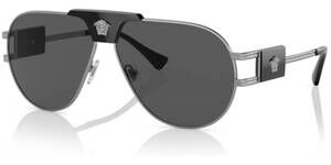 NEW VERSACE men's ve2252 pilot sunglasses in gunmetal - dark grey